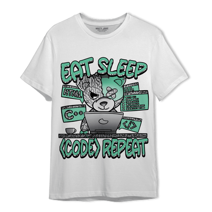 Green Glow 3s T Shirt Match Eat Sleep Code BER - NastyJamz