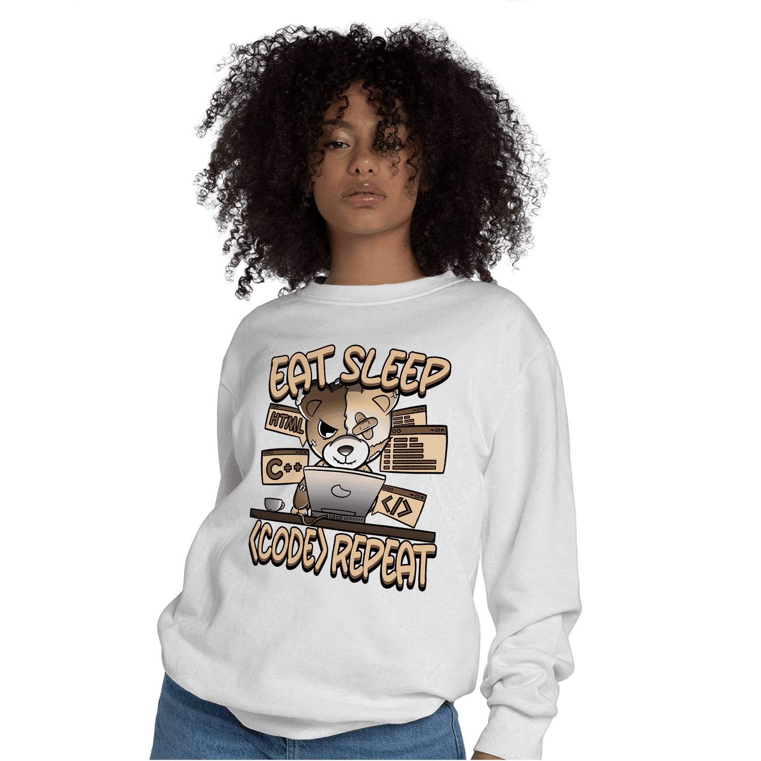 Palomino 3s Sweatshirt Match Eat Sleep Code BER - NastyJamz