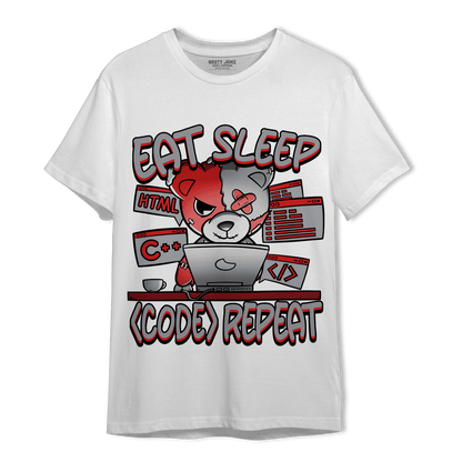 Bred Reimagined 4s T Shirt Match Eat Sleep Code BER - NastyJamz