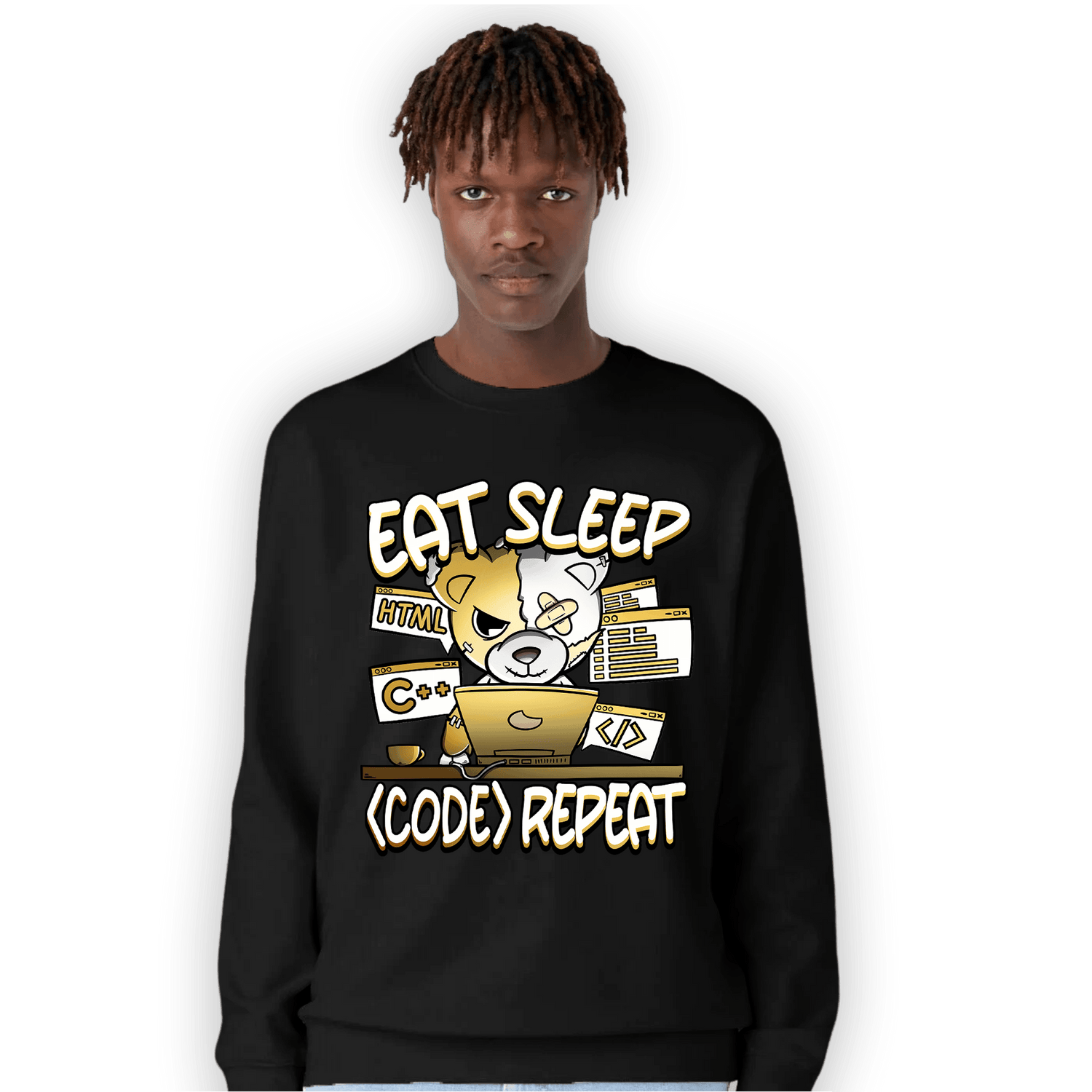 Sail 4s Sweatshirt Match Eat Sleep Code BER - NastyJamz