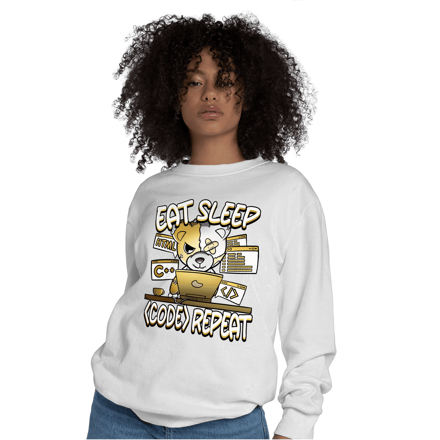 Sail 4s Sweatshirt Match Eat Sleep Code BER - NastyJamz
