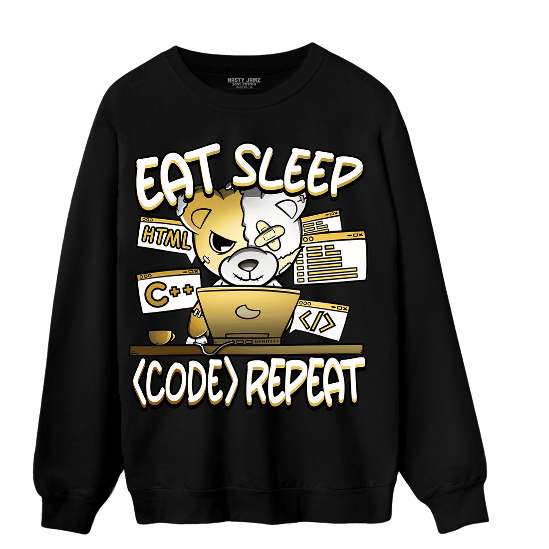 Sail 4s Sweatshirt Match Eat Sleep Code BER - NastyJamz