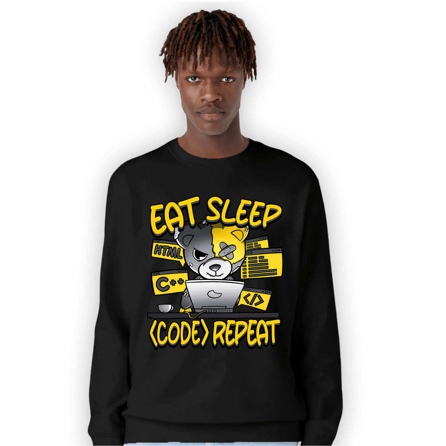 Thunder 4s Sweatshirt Match Eat Sleep Code BER - NastyJamz