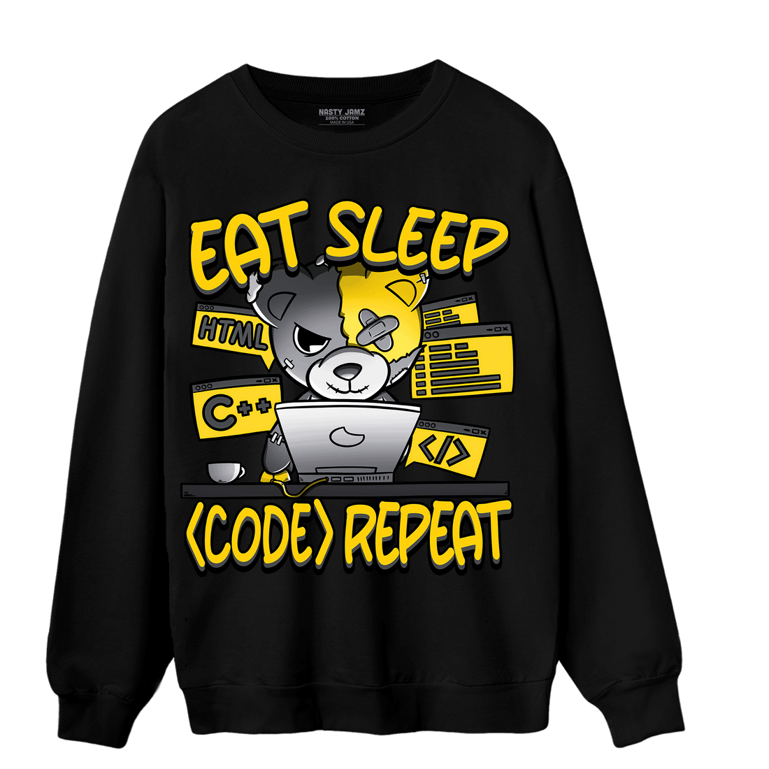 Thunder 4s Sweatshirt Match Eat Sleep Code BER - NastyJamz