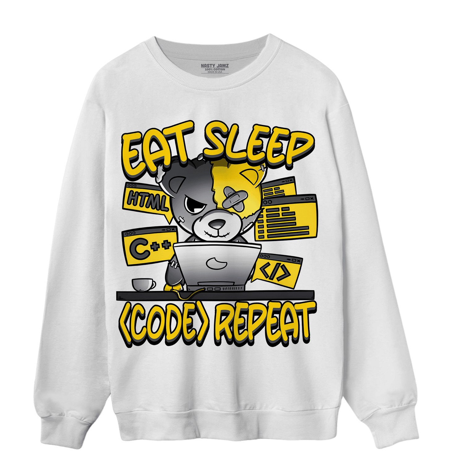Thunder 4s Sweatshirt Match Eat Sleep Code BER - NastyJamz