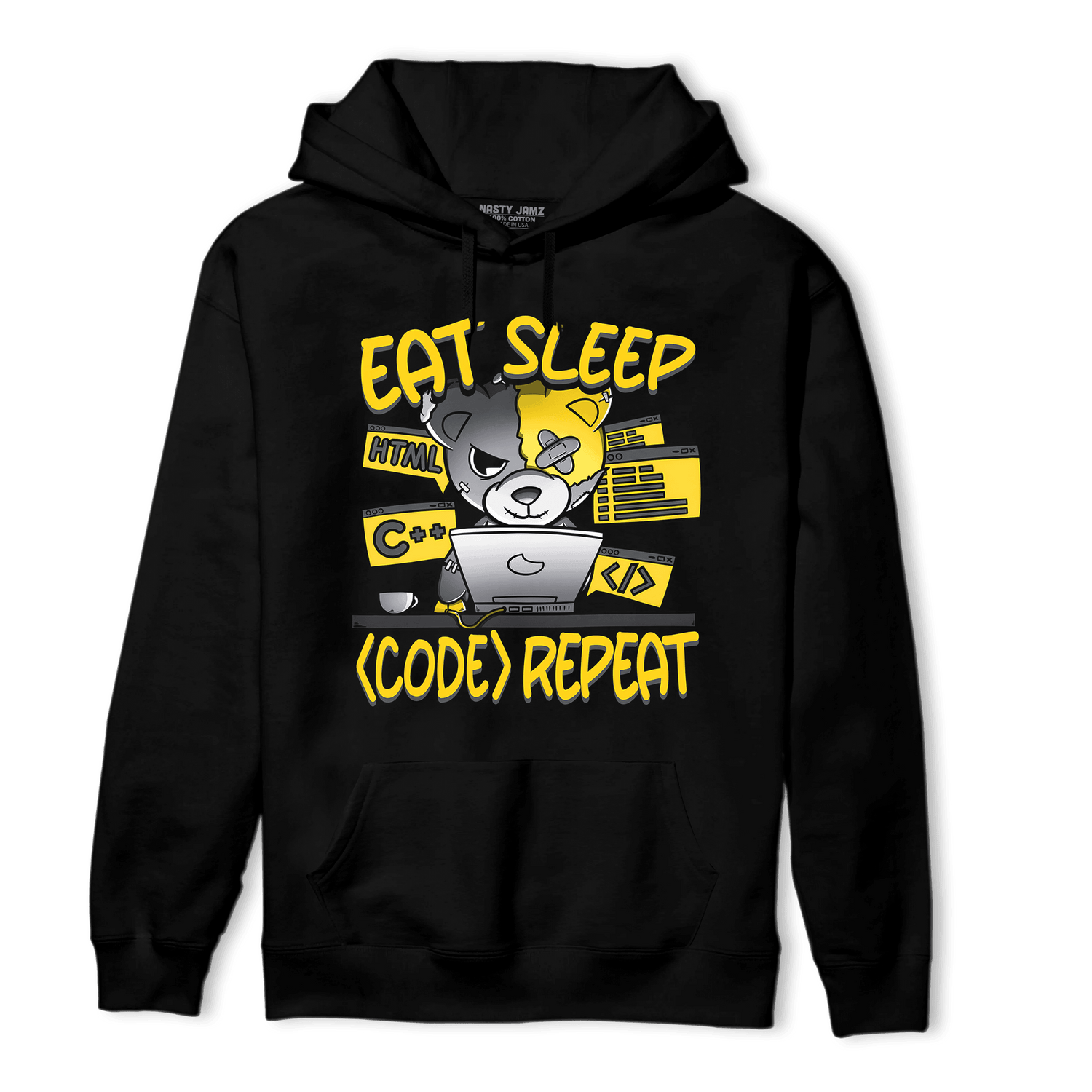Thunder 4s Hoodie Match Eat Sleep Code BER - NastyJamz