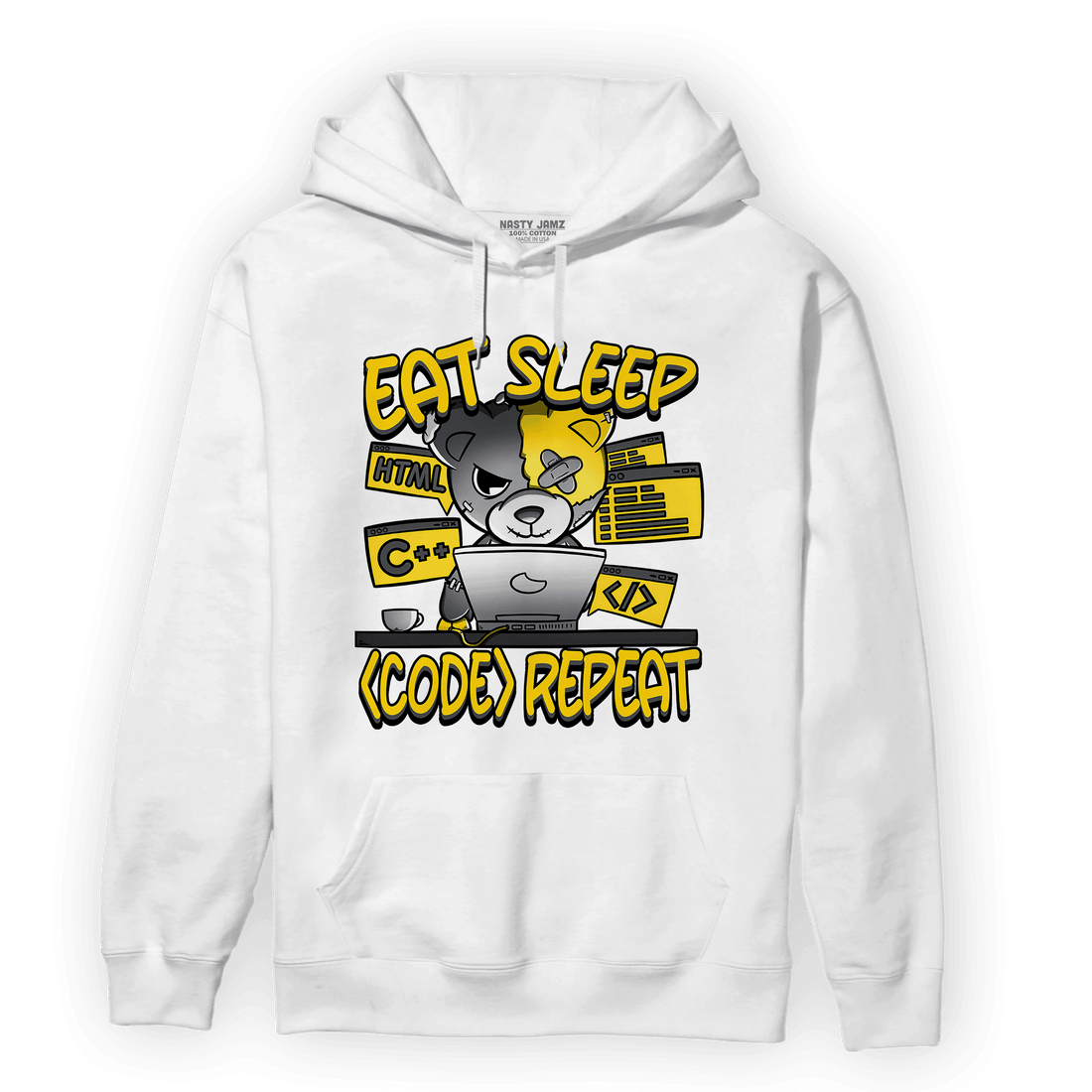 Thunder 4s Hoodie Match Eat Sleep Code BER - NastyJamz