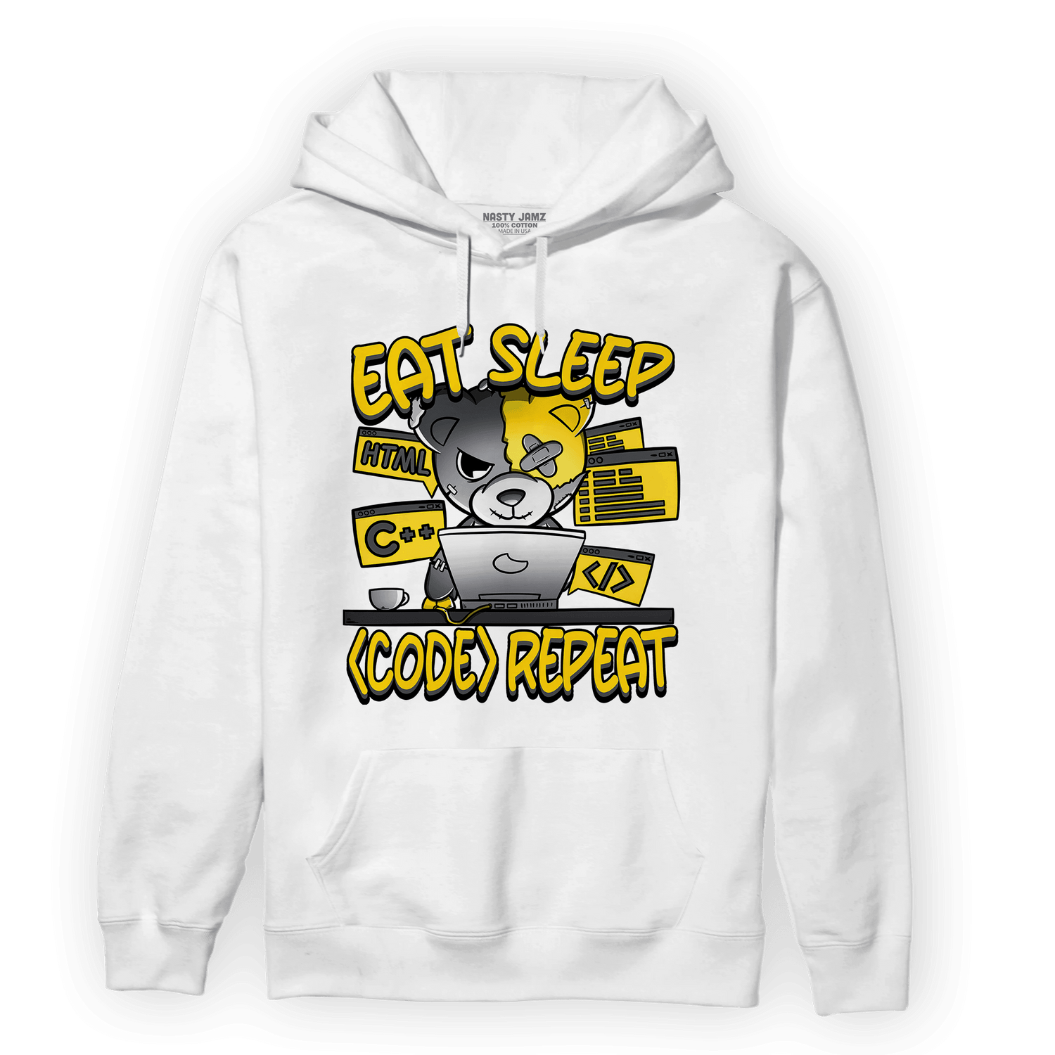 Thunder 4s Hoodie Match Eat Sleep Code BER - NastyJamz