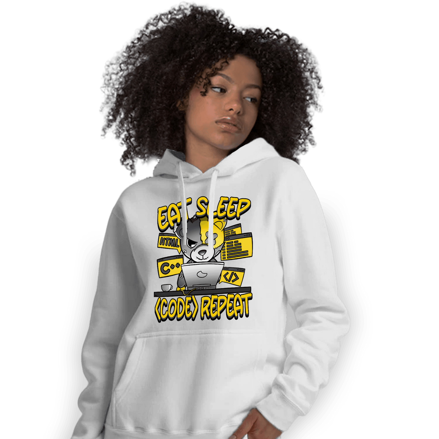 Thunder 4s Hoodie Match Eat Sleep Code BER - NastyJamz