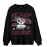 Burgundy 5s Sweatshirt Match Eat Sleep Code BER - NastyJamz
