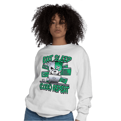 Lucky Green 5s Sweatshirt Match Eat Sleep Code BER - NastyJamz