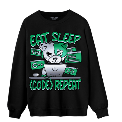 Lucky Green 5s Sweatshirt Match Eat Sleep Code BER - NastyJamz