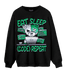 Lucky Green 5s Sweatshirt Match Eat Sleep Code BER - NastyJamz