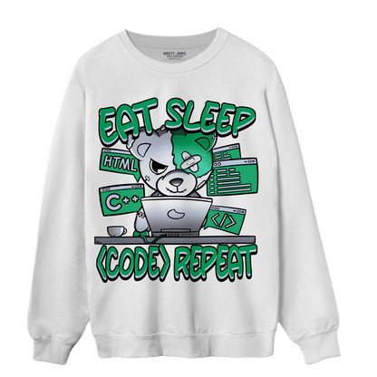Lucky Green 5s Sweatshirt Match Eat Sleep Code BER - NastyJamz