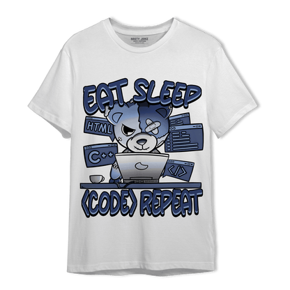 Midnight Navy 5s T Shirt Match Eat Sleep Code BER - NastyJamz