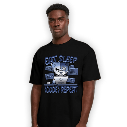 Midnight Navy 5s T Shirt Match Eat Sleep Code BER - NastyJamz