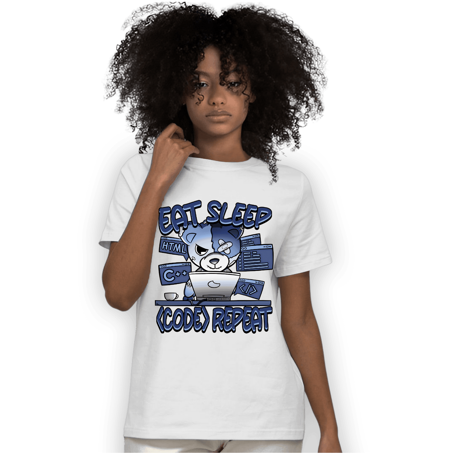 Midnight Navy 5s T Shirt Match Eat Sleep Code BER - NastyJamz
