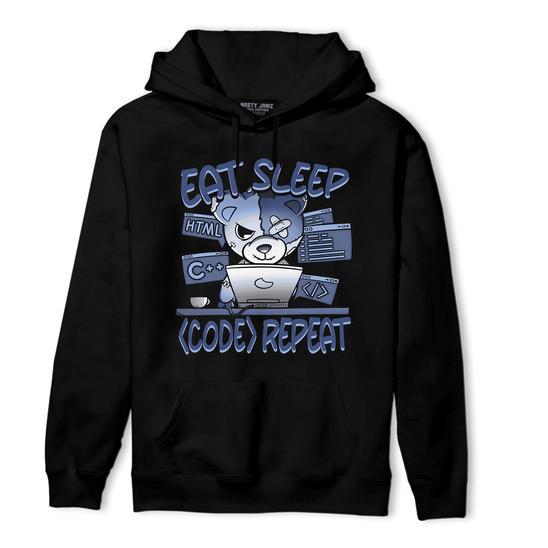 Midnight Navy 5s Hoodie Match Eat Sleep Code BER - NastyJamz