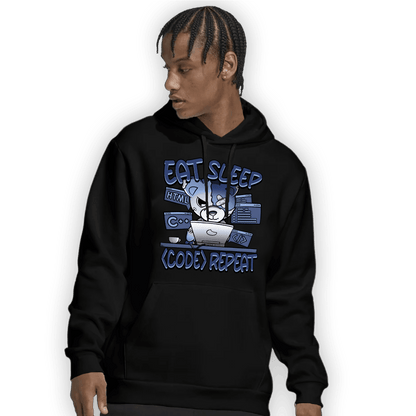 Midnight Navy 5s Hoodie Match Eat Sleep Code BER - NastyJamz
