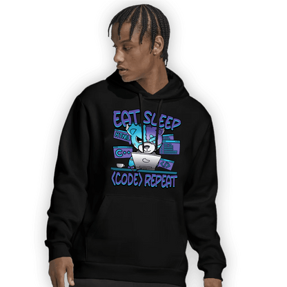 Aqua 6s Hoodie Match Eat Sleep Code BER - NastyJamz