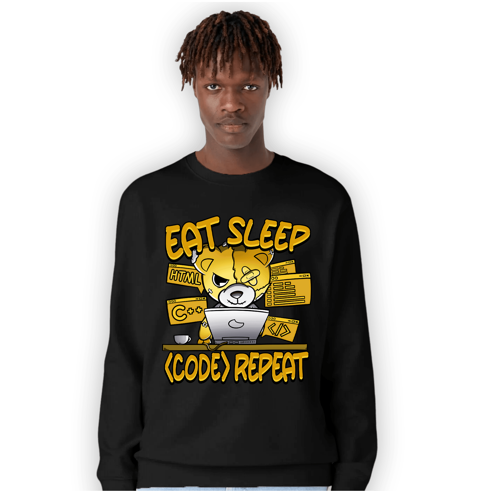 Yellow Ochre 6s Sweatshirt Match Eat Sleep Code BER - NastyJamz
