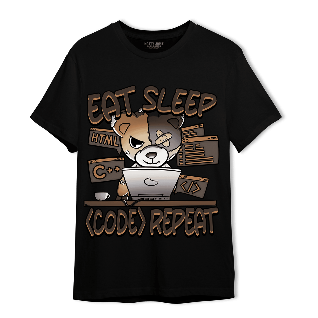 Jumpman Jack T Shirt Match Eat Sleep Code BER - NastyJamz