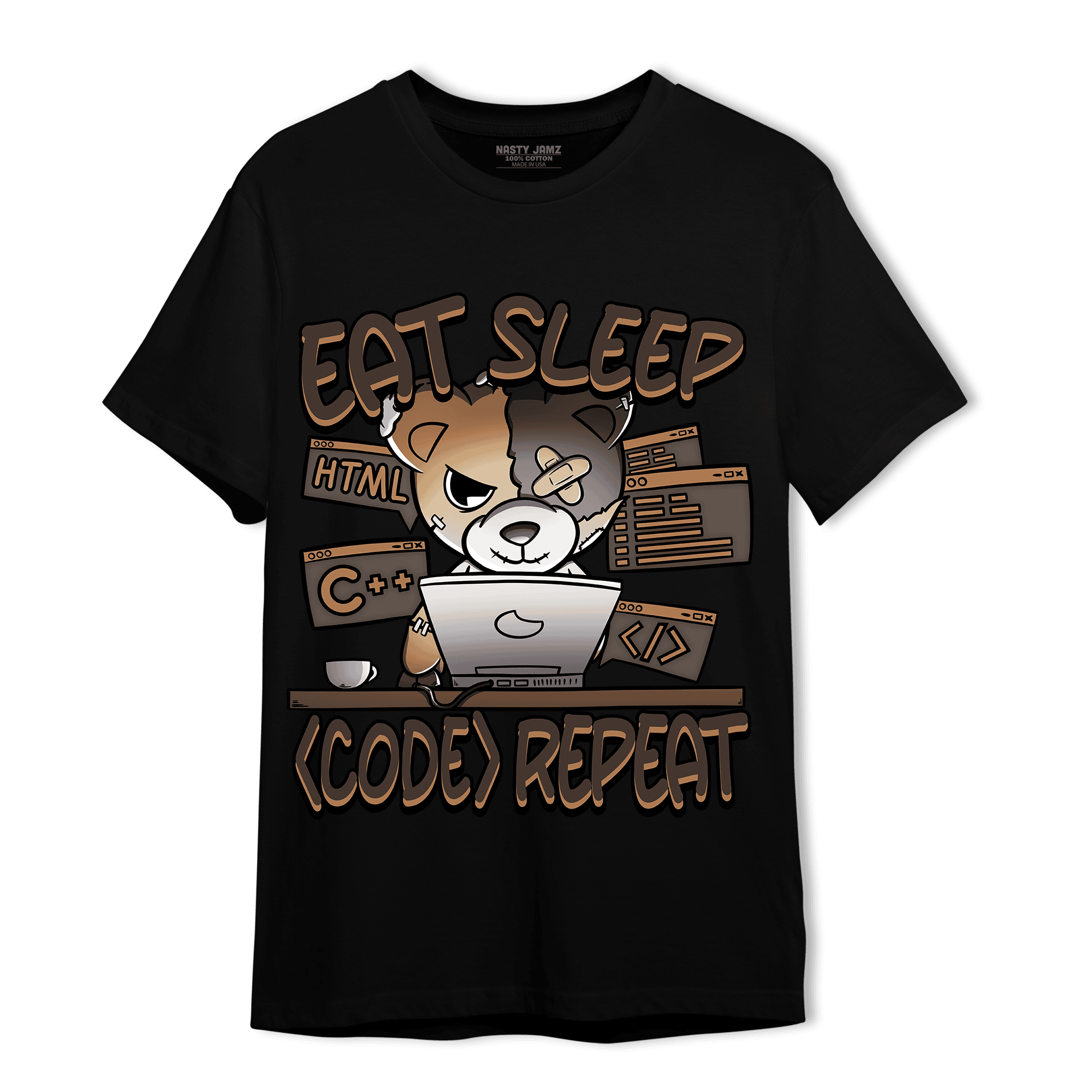 Jumpman Jack T Shirt Match Eat Sleep Code BER - NastyJamz