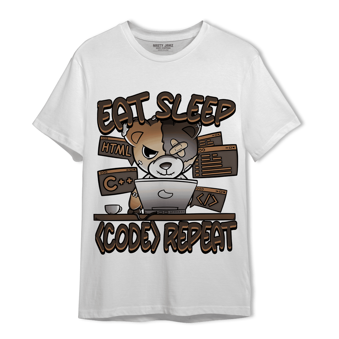Jumpman Jack T Shirt Match Eat Sleep Code BER - NastyJamz