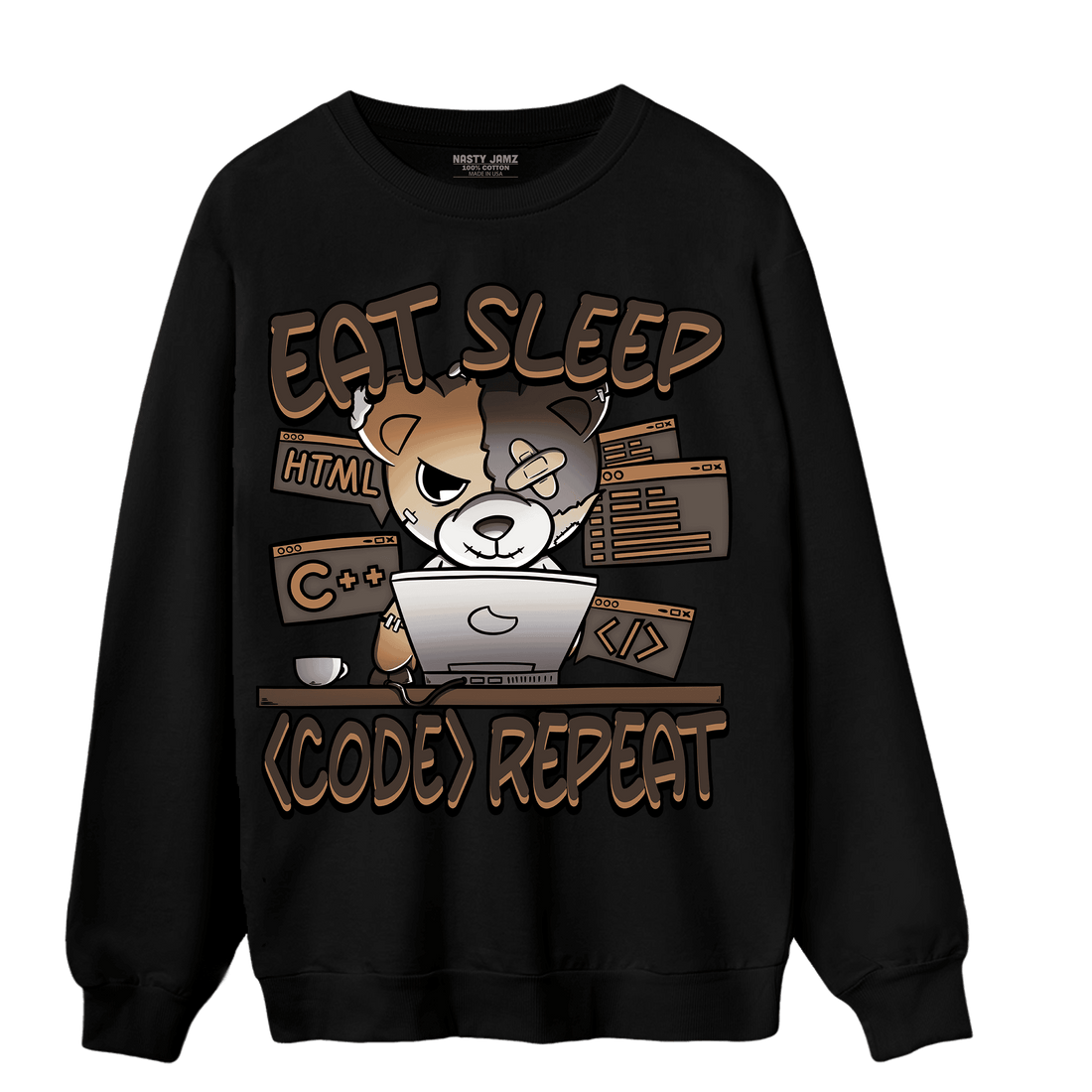 Jumpman Jack Sweatshirt Match Eat Sleep Code BER - NastyJamz