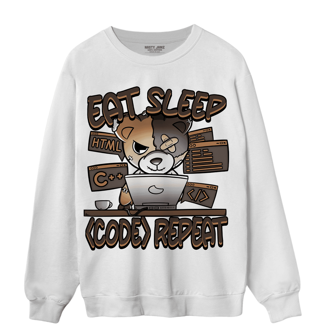 Jumpman Jack Sweatshirt Match Eat Sleep Code BER - NastyJamz