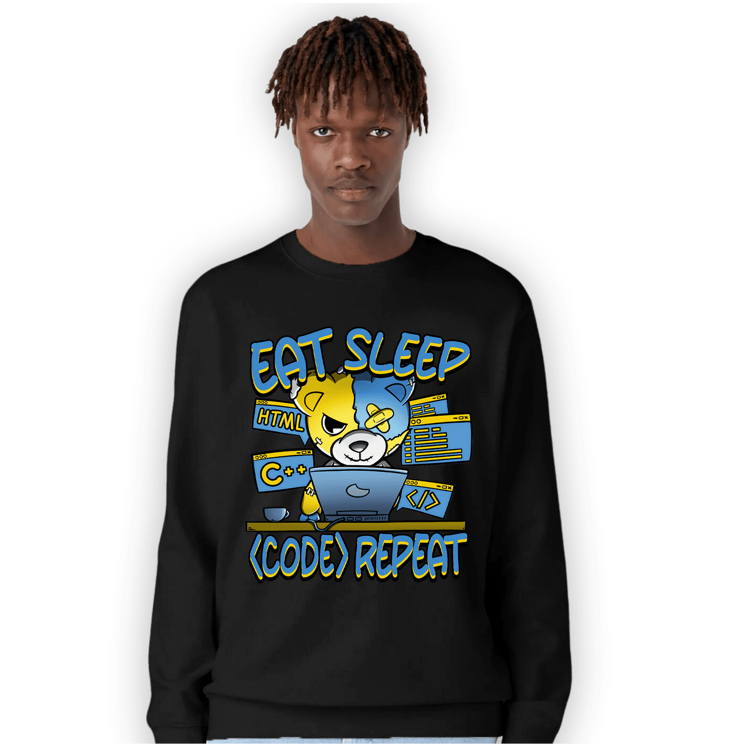 SB Dunk Bubbles Sweatshirt Match Eat Sleep Code BER - NastyJamz