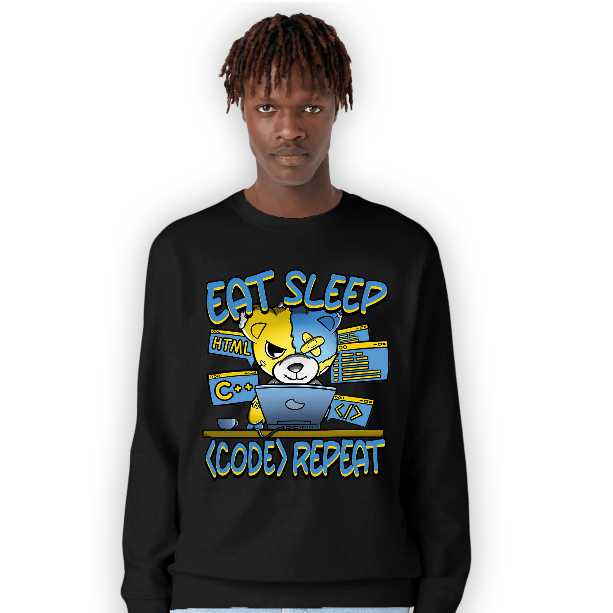 SB Dunk Bubbles Sweatshirt Match Eat Sleep Code BER - NastyJamz