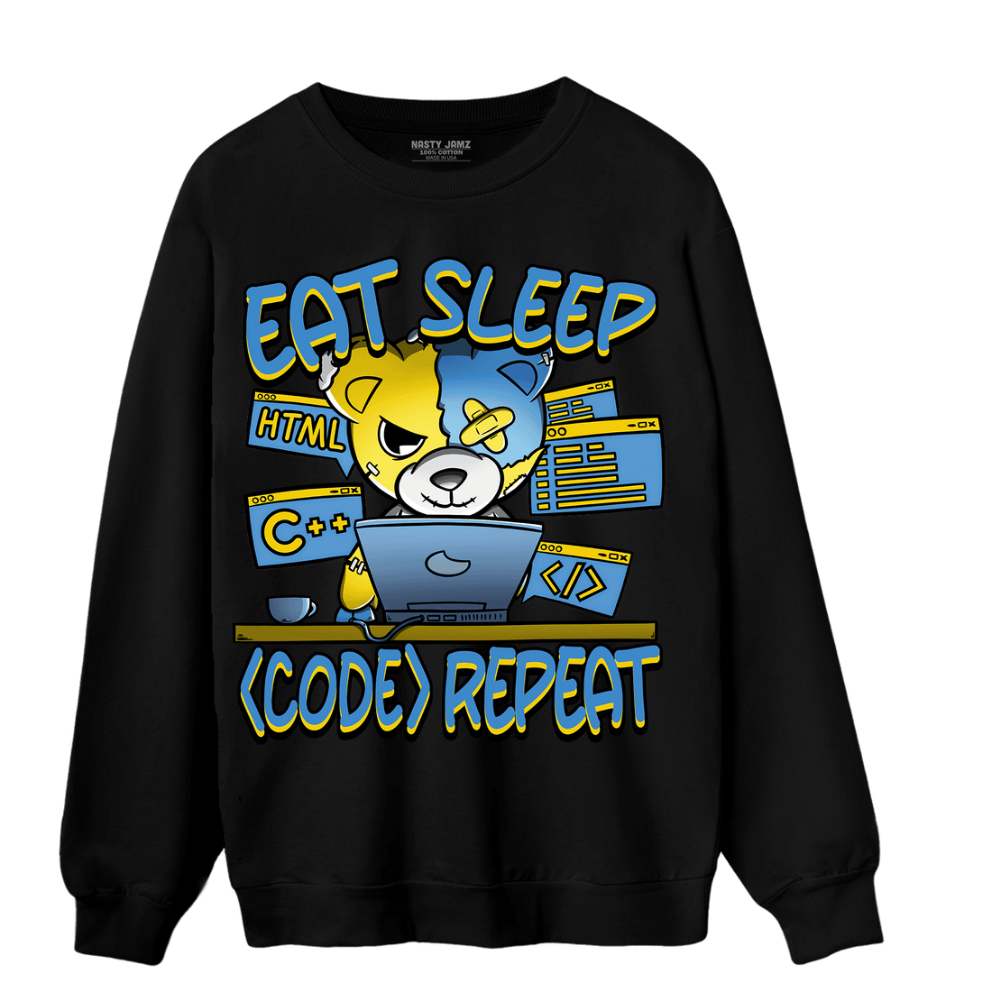 SB Dunk Bubbles Sweatshirt Match Eat Sleep Code BER - NastyJamz