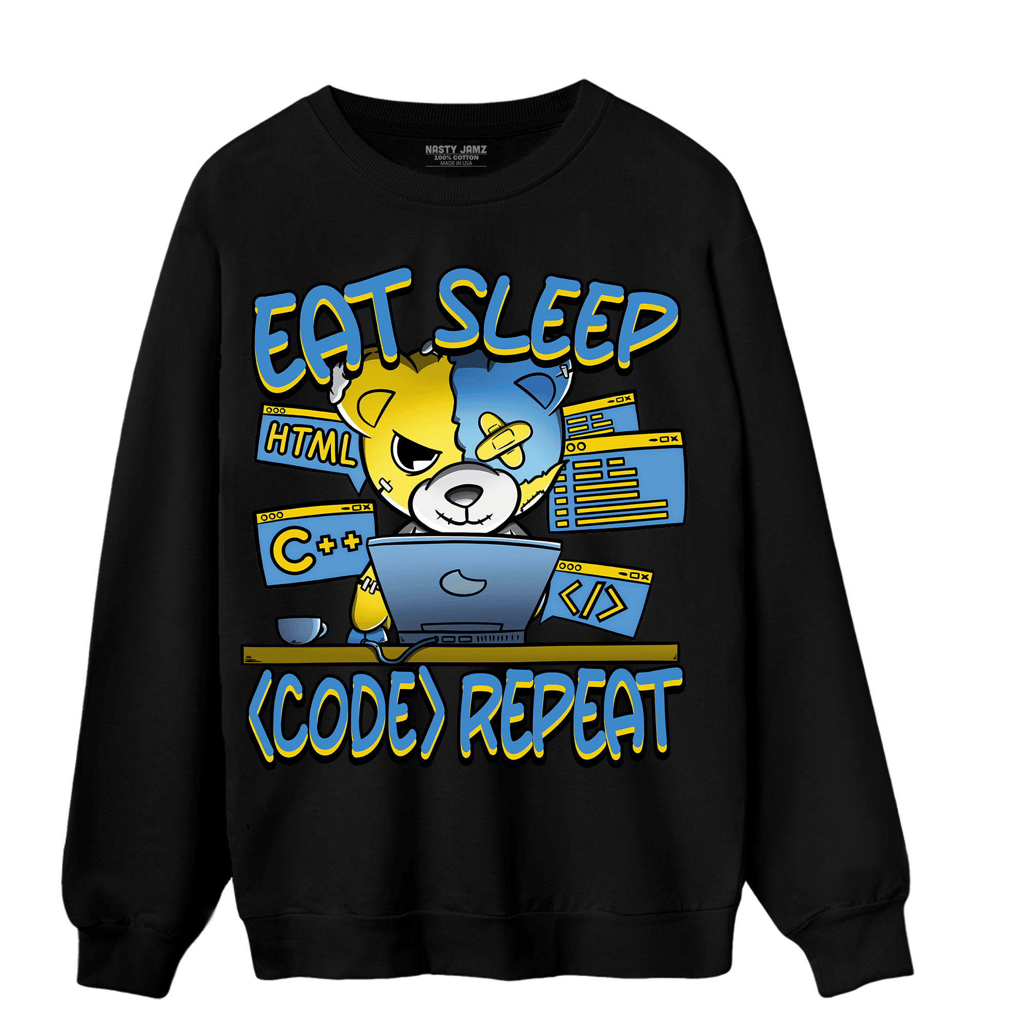 SB Dunk Bubbles Sweatshirt Match Eat Sleep Code BER - NastyJamz
