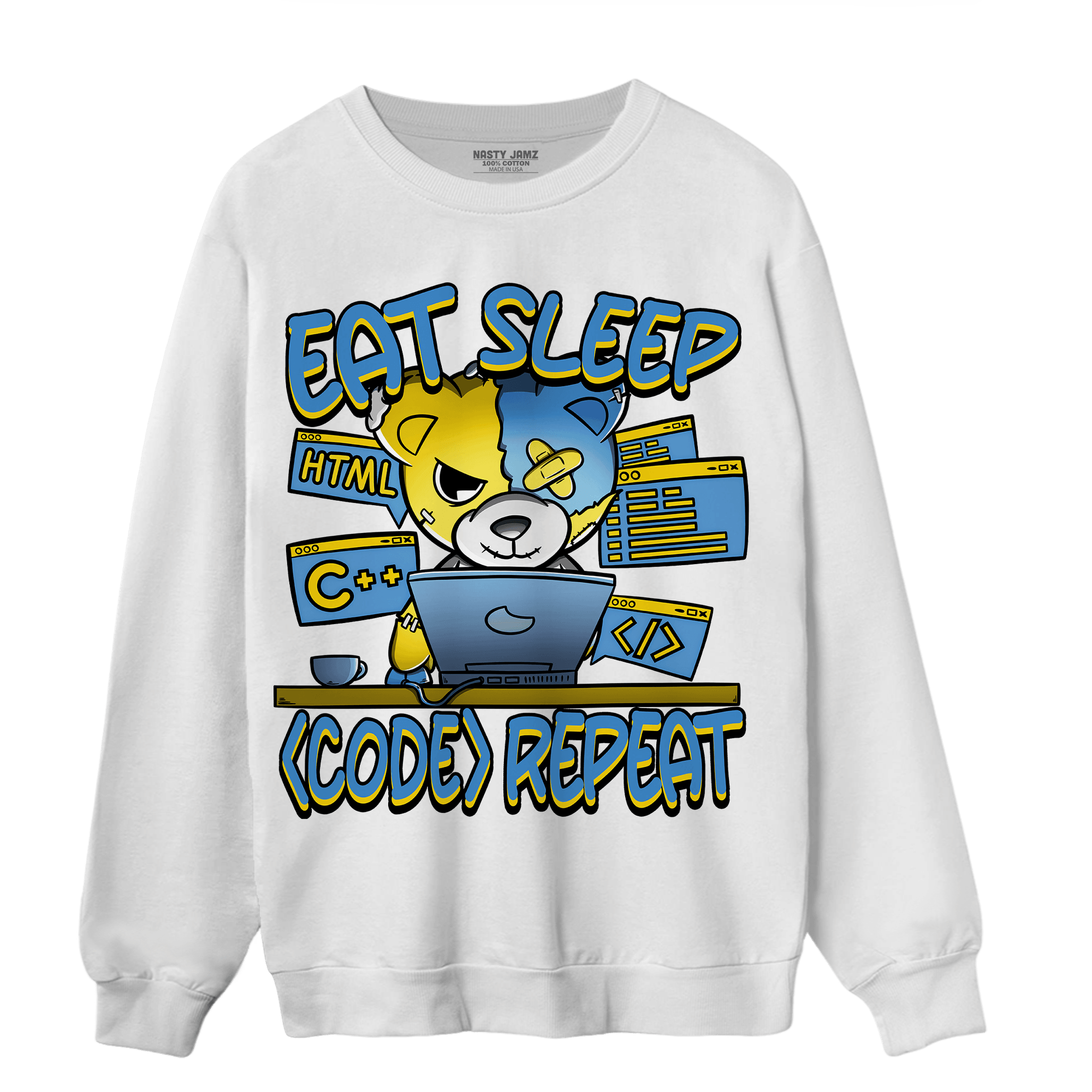 SB Dunk Bubbles Sweatshirt Match Eat Sleep Code BER - NastyJamz