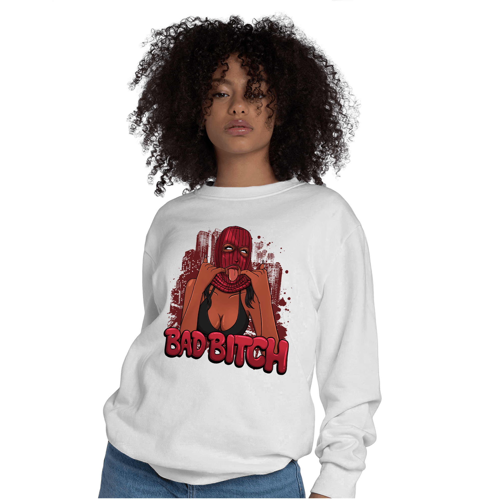 Cherry 12s Sweatshirt Match Gangster Bad Bitch - NastyJamz