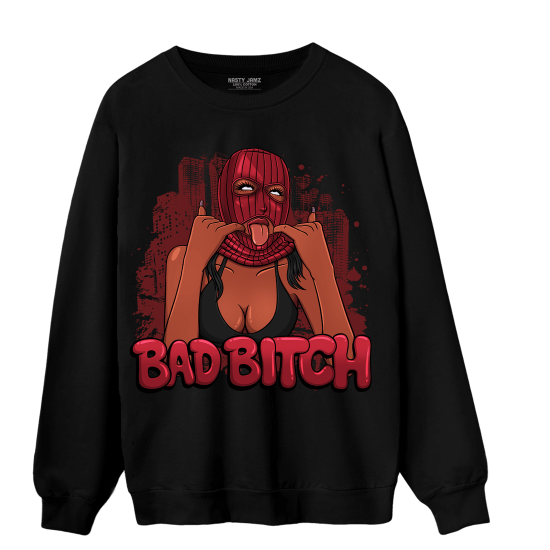 Cherry 12s Sweatshirt Match Gangster Bad Bitch - NastyJamz