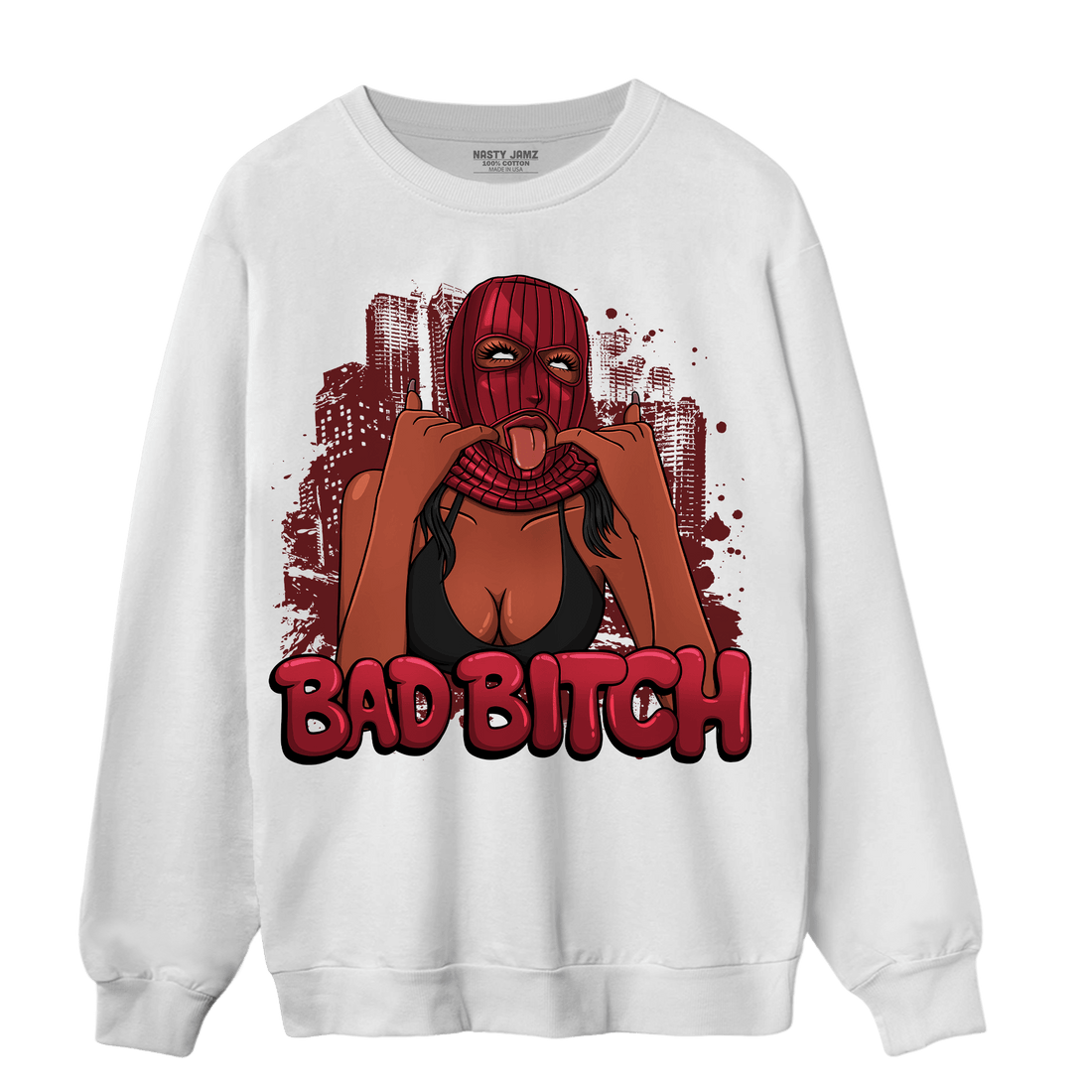 Cherry 12s Sweatshirt Match Gangster Bad Bitch - NastyJamz