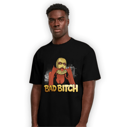 Mid SE Black Gold 1s T Shirt Match Gangster Bad Bitch - NastyJamz