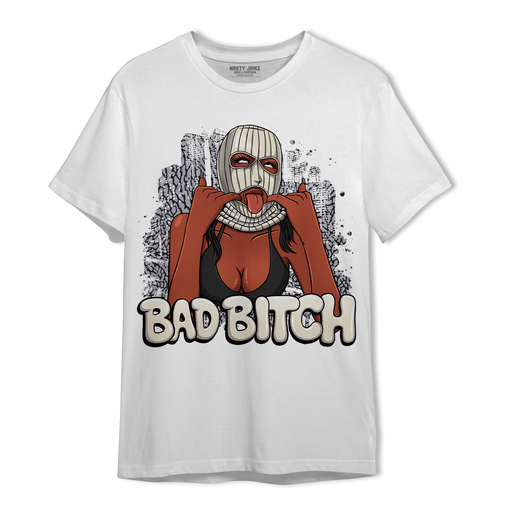 Off Noir 3s T Shirt Match Gangster Bad Bitch - NastyJamz