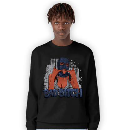 White Navy 3s Sweatshirt Match Gangster Bad Bitch - NastyJamz