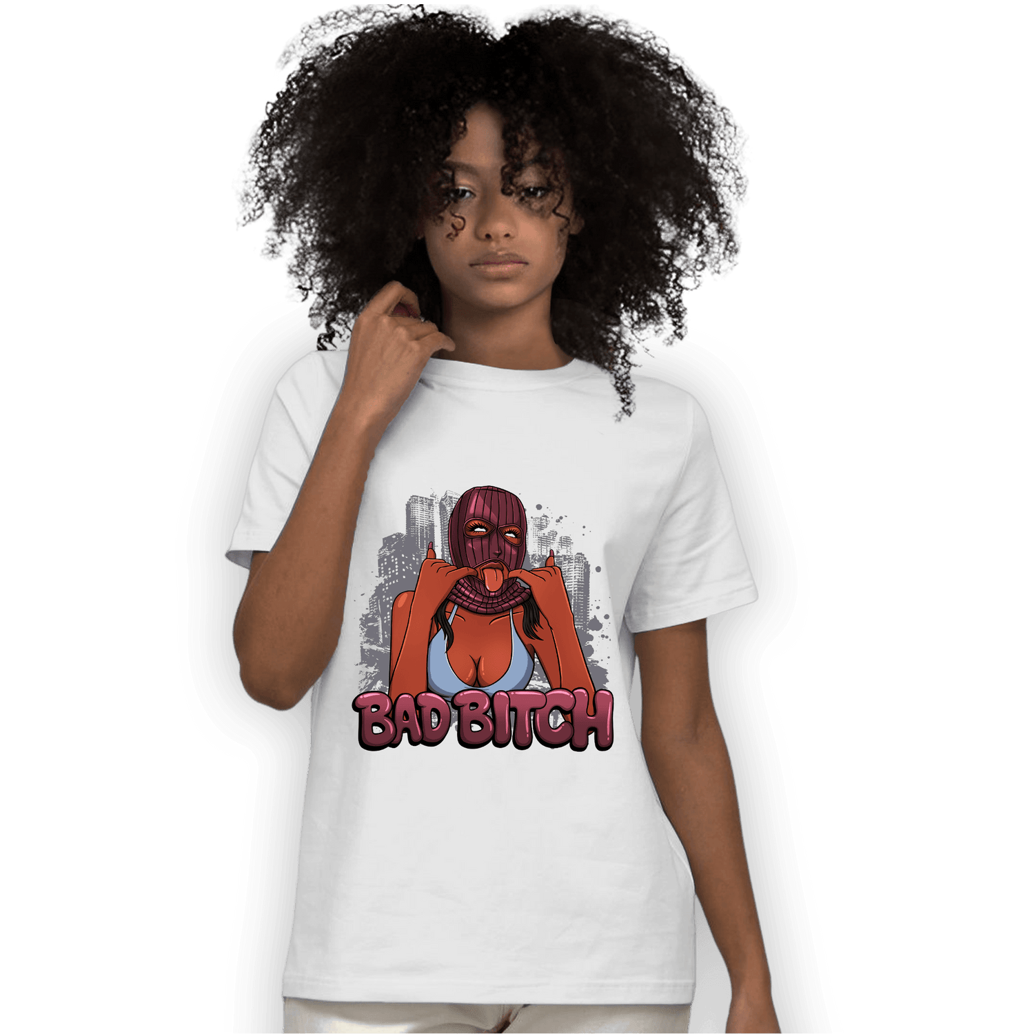 Burgundy 5s T Shirt Match Gangster Bad Bitch - NastyJamz