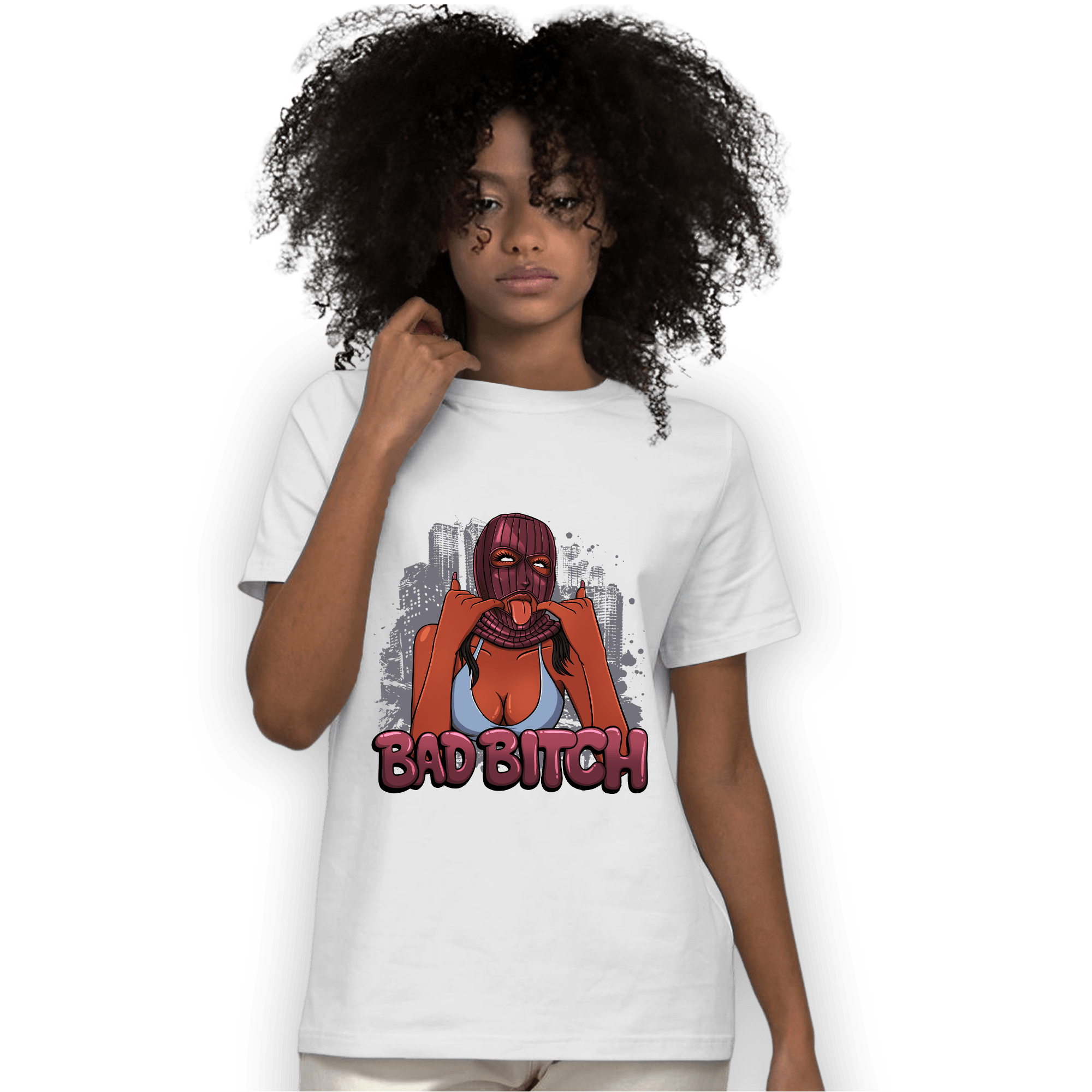 Burgundy 5s T Shirt Match Gangster Bad Bitch - NastyJamz
