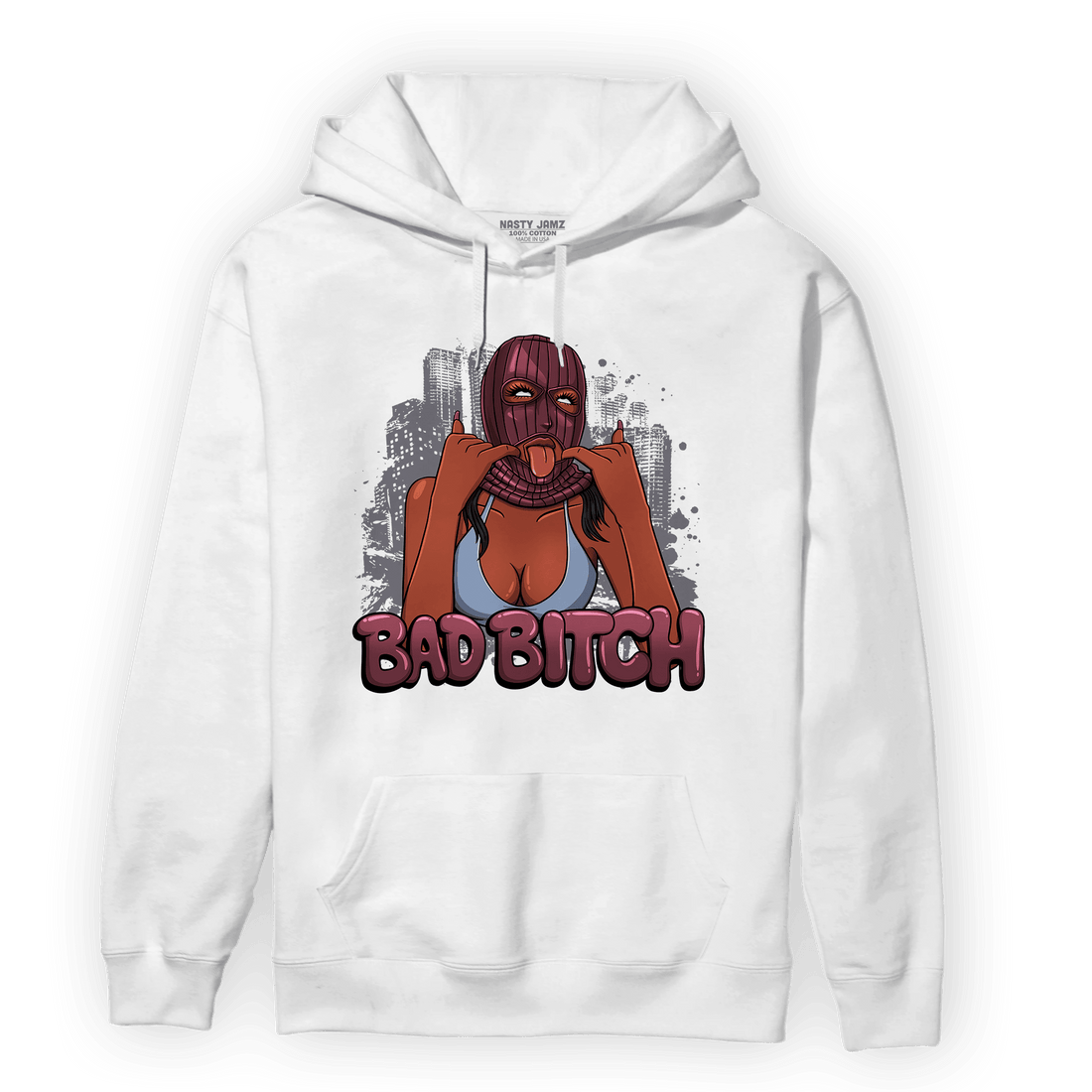 Burgundy 5s Hoodie Match Gangster Bad Bitch - NastyJamz