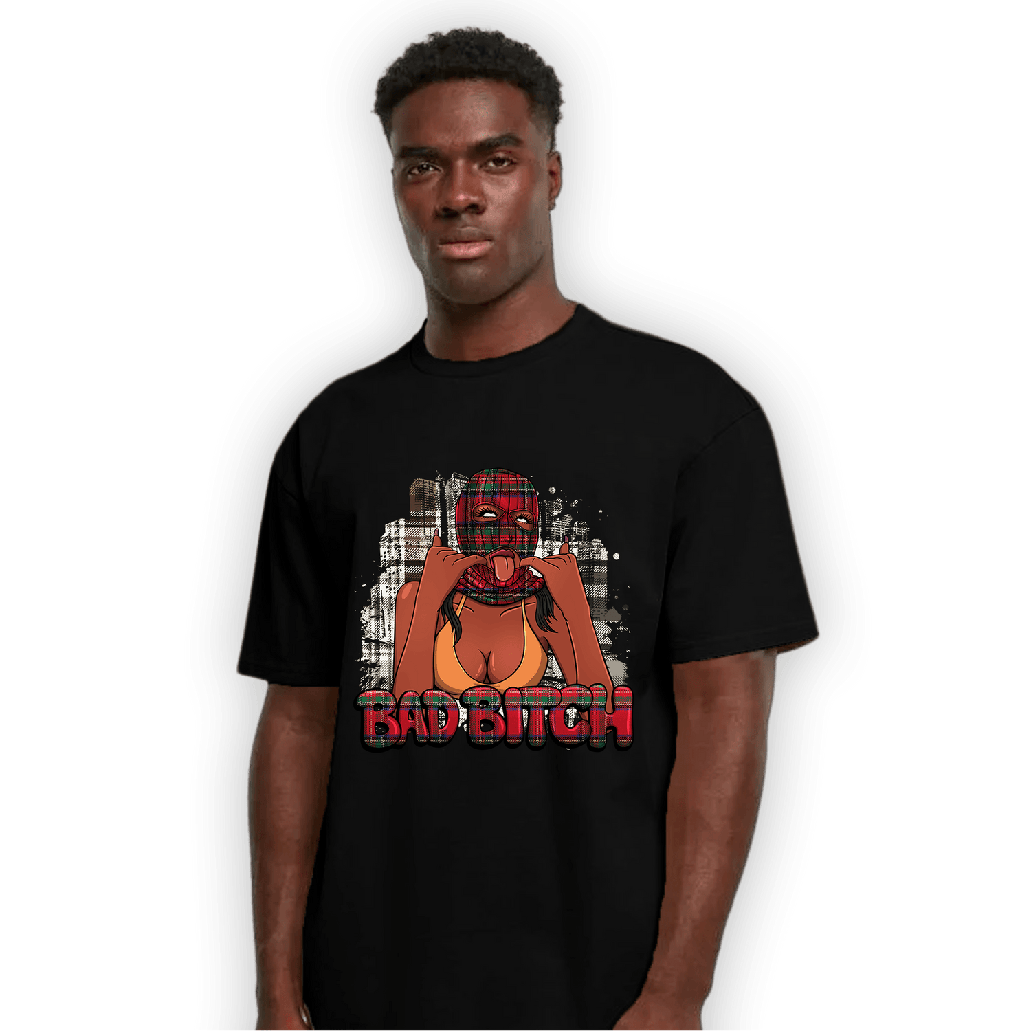 Plaid 5s T Shirt Match Gangster Bad Bitch - NastyJamz
