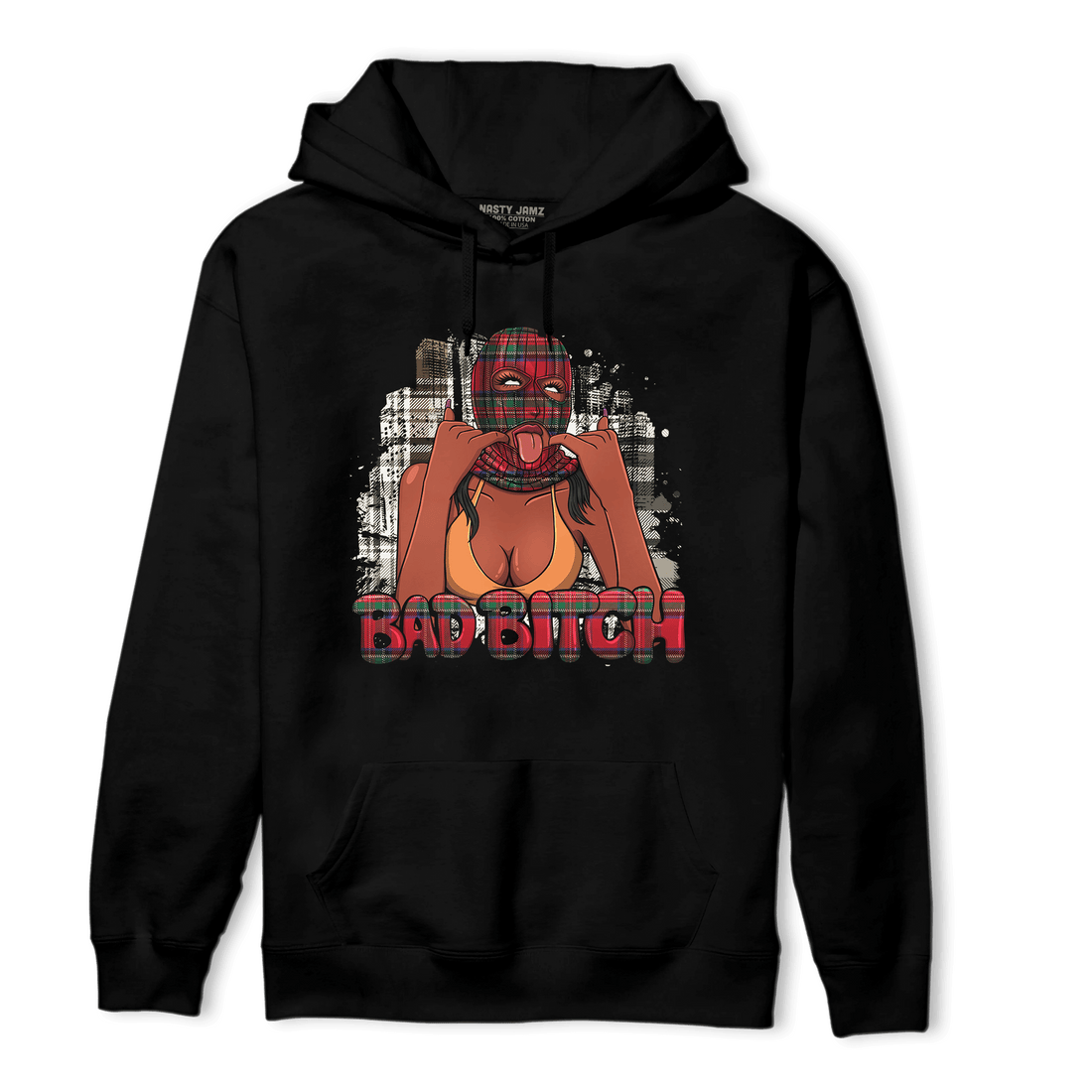 Plaid 5s Hoodie Match Gangster Bad Bitch - NastyJamz