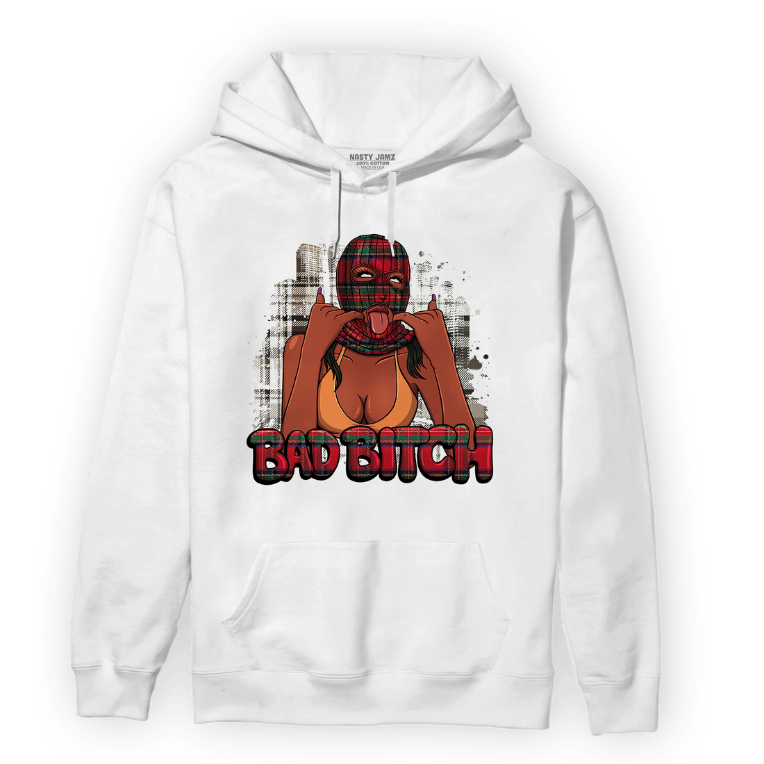 Plaid 5s Hoodie Match Gangster Bad Bitch - NastyJamz