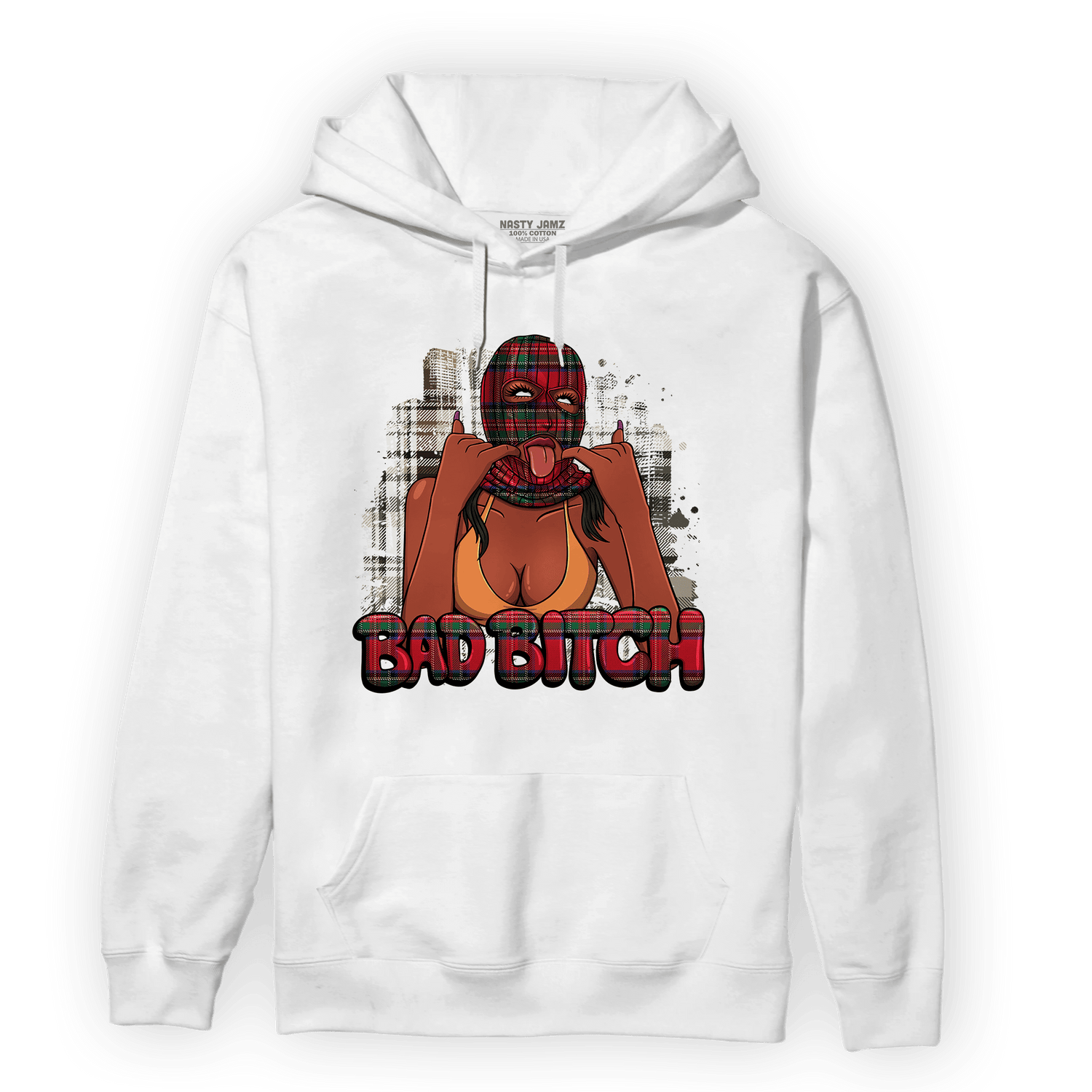 Plaid 5s Hoodie Match Gangster Bad Bitch - NastyJamz