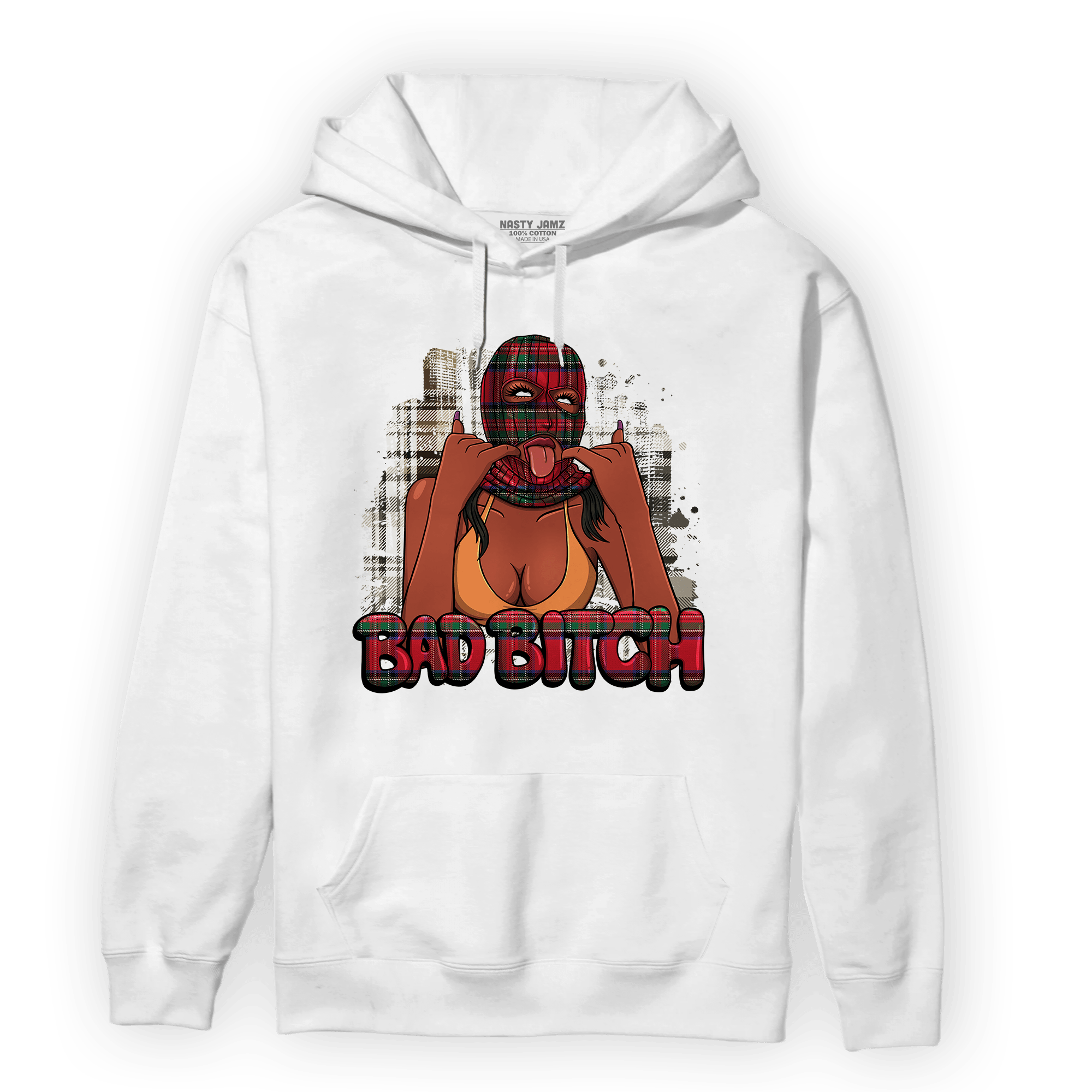 Plaid 5s Hoodie Match Gangster Bad Bitch - NastyJamz