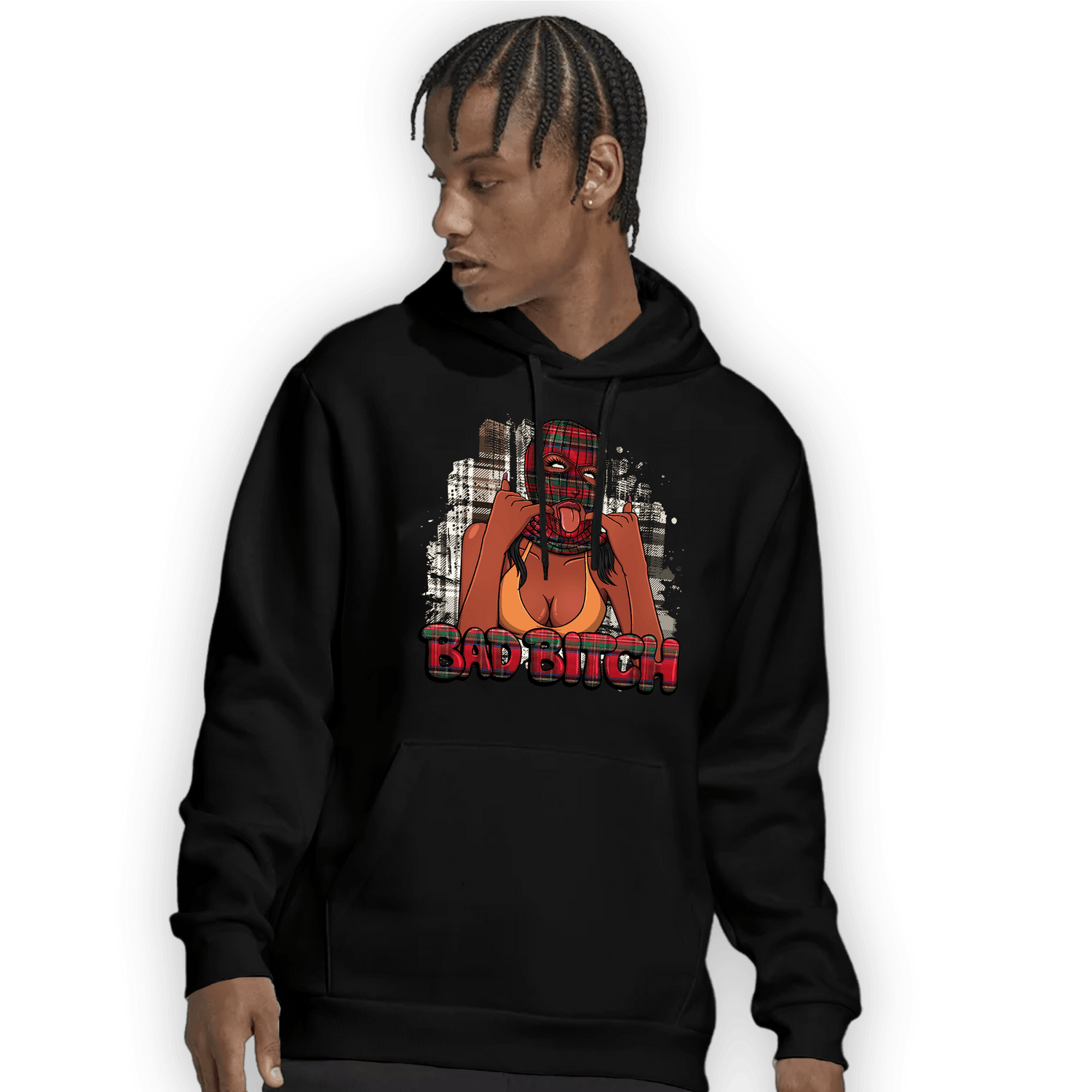 Plaid 5s Hoodie Match Gangster Bad Bitch - NastyJamz